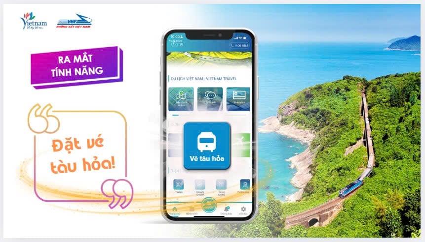 Khách du lịch đã có thể mua vé tàu hỏa trên ứng dụng Du lịch Việt Nam - Vietnam Travel - Ảnh 1.