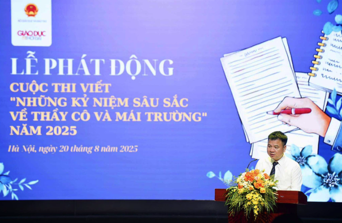 Phát động cuộc thi viết Những kỷ niệm sâu sắc về thầy cô và mái trường 2025 - Ảnh 1.