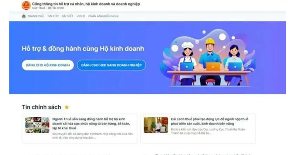 Cục Thuế ra mắt Cổng thông tin hỗ trợ cá nhân, hộ kinh doanh và doanh nghiệp