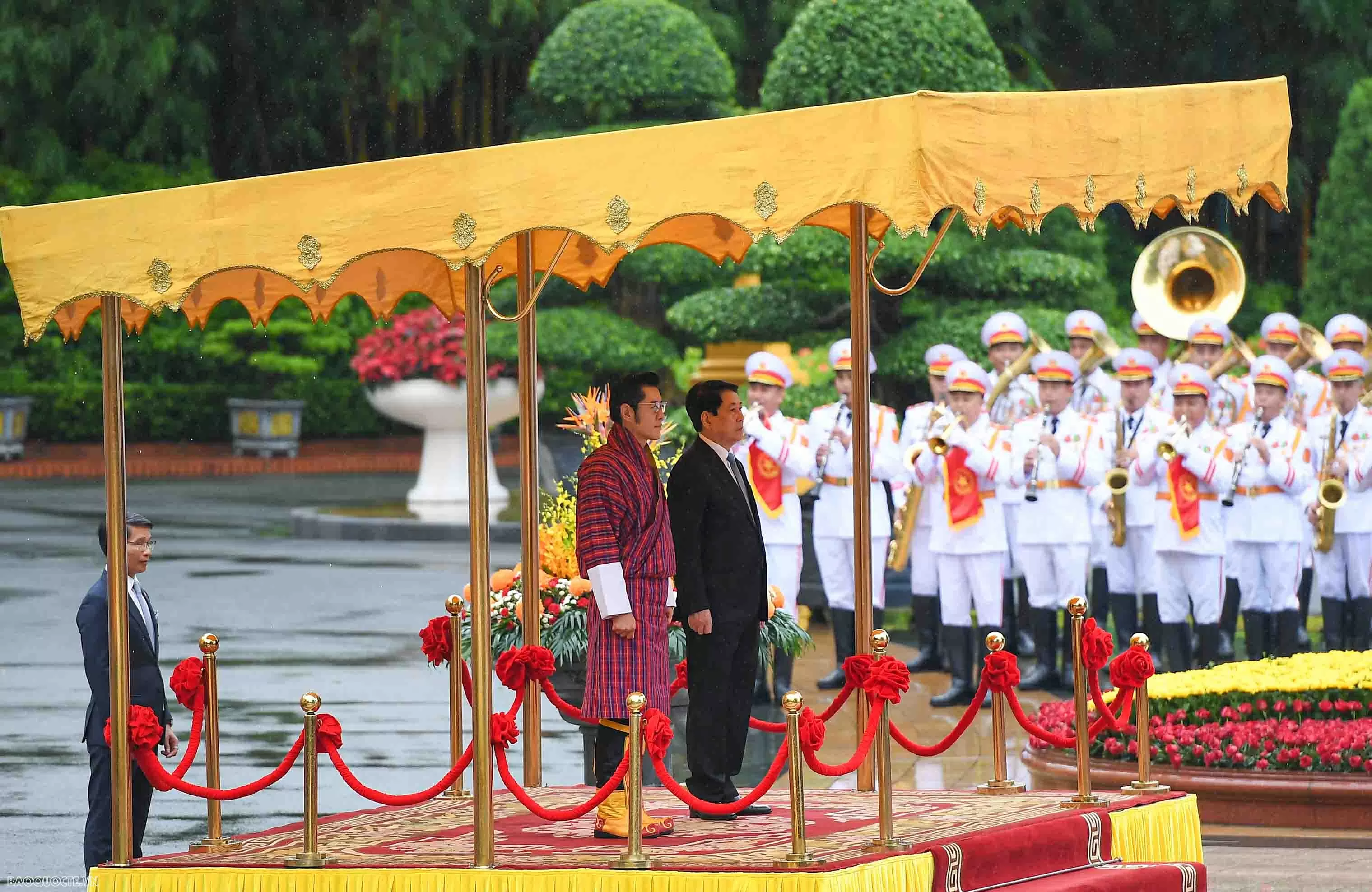 Lễ đón chính thức Quốc vương Buhtan và Hoàng hậu