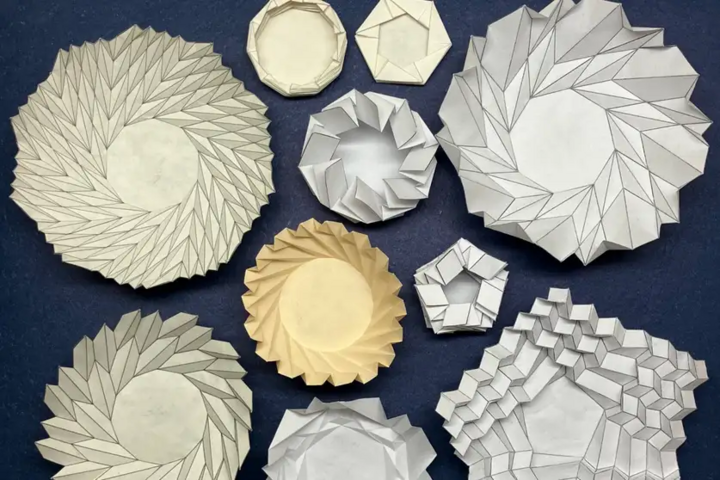 Thiết kế Origami gấp thành hình dạng giống như bông hoa. (Nguồn: Newscientist)