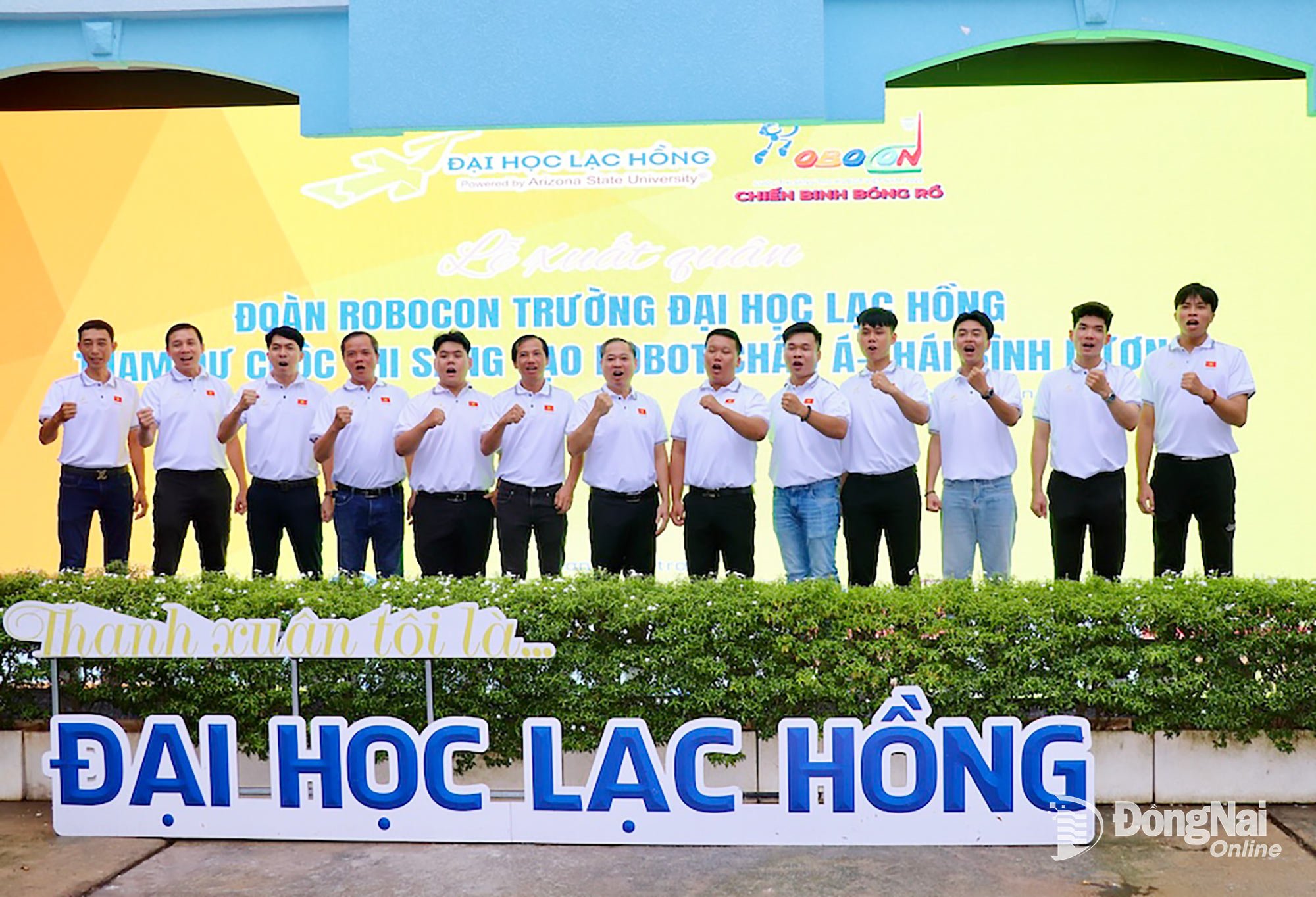 LH UDS team members show their determination to win the ABU Robocon Competition in 2025. Photo: Hai Yen 