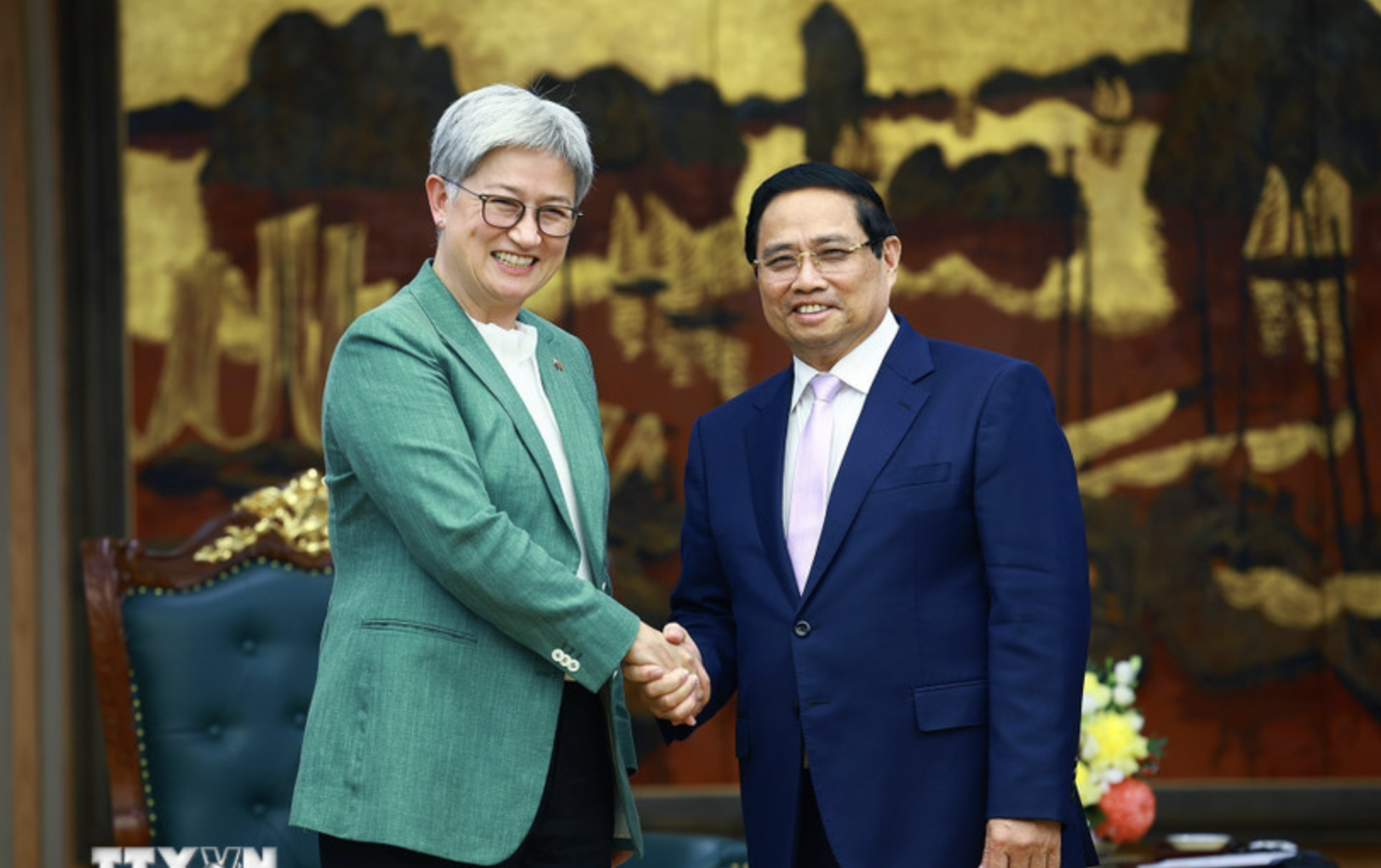 Thủ tướng tiếp Bộ trưởng Ngoại giao Australia Penny Wong