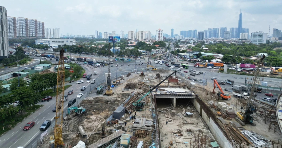 [Photo] An Phu intersection project connecting Ho Chi Minh City-Long Thanh-Dau Giay expressway behind schedule