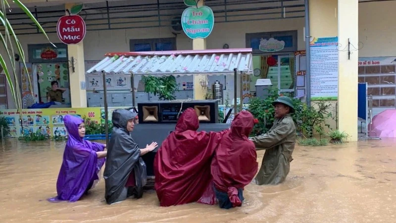 Mưa to gây ngập úng cục bộ tại Thái Nguyên