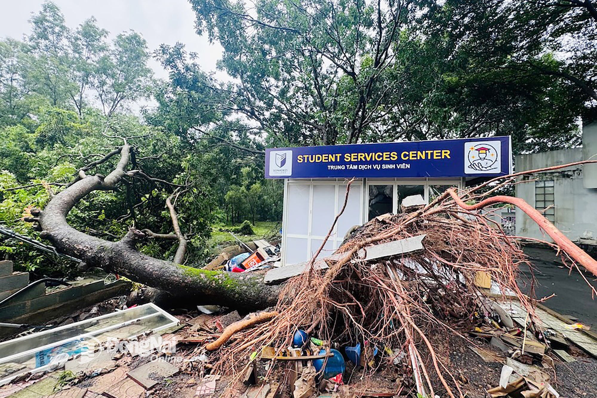 大雨により学校が浸水したため、1,000人以上の生徒が学校を休まなければならなかった。