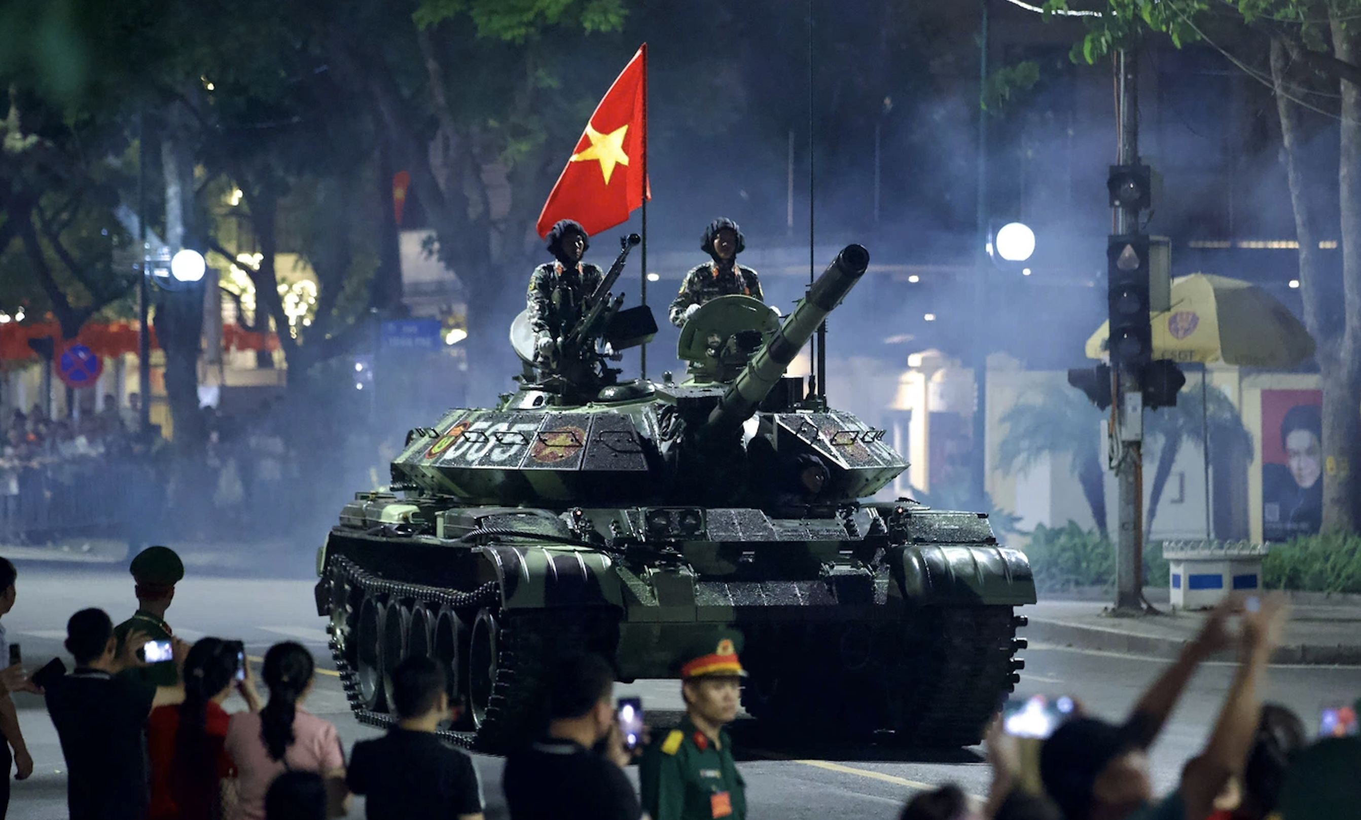 Summary of parade practice and marching at Ba Dinh Square