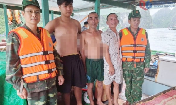 Kịp thời cứu hộ tàu cá và 3 ngư dân gặp nạn trên biển
