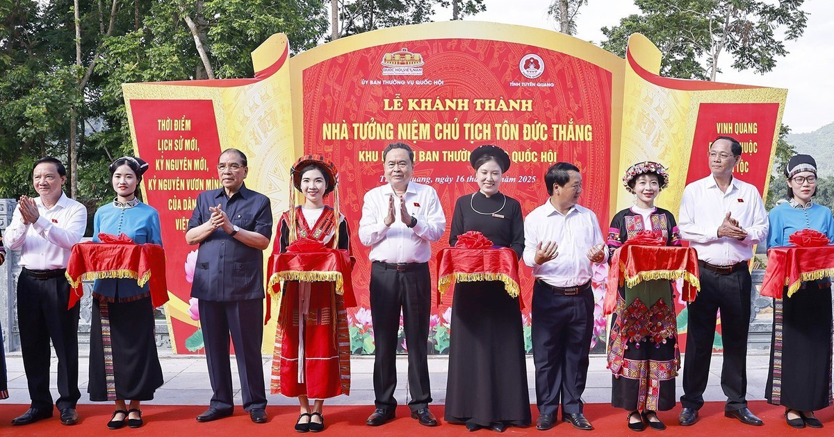 Chủ tịch Quốc hội khánh thành Nhà tưởng niệm Chủ tịch Tôn Đức Thắng tại Tân Trào