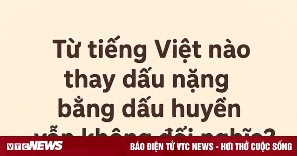 Từ Tiếng Việt nào thay dấu nặng bằng dấu huyền vẫn không đổi nghĩa?