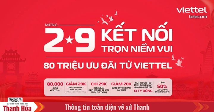 Viettel triển khai chương trình với 80 triệu ưu đãi mừng đại lễ 2/9