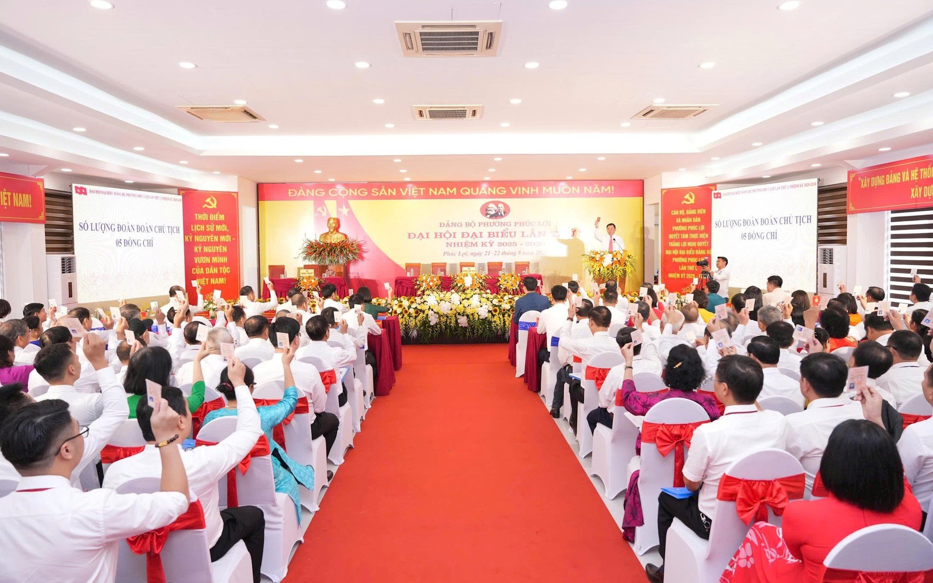 168 đại biểu dự Đại hội Đảng bộ phường Phúc Lợi lần thứ I