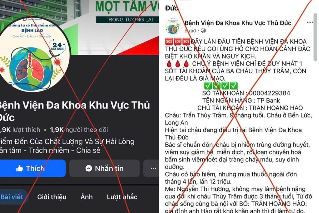 Giả mạo Bệnh viện Đa khoa Thủ Đức, lấy ảnh em bé nguy kịch để quyên tiền - 2