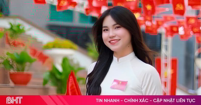 និស្សិតស្រីមកពីខេត្ត Ha Tinh ទទួលបានជ័យលាភីលេខ១ ផ្នែក "អ្នកដឹកនាំវ័យក្មេងក្នុងយុគសម័យឌីជីថល"