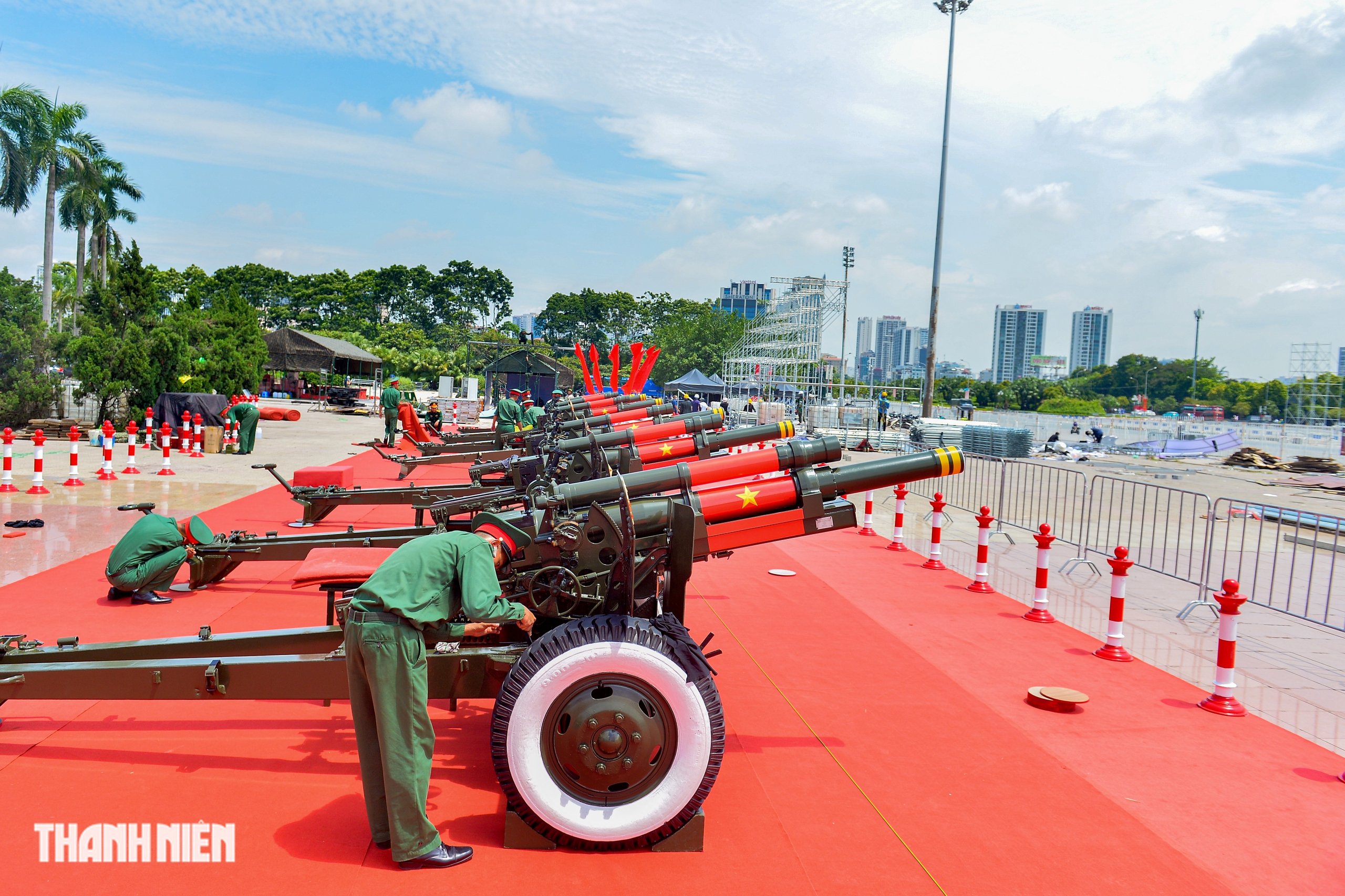Hình ảnh trận địa 15 khẩu pháo lễ sẵn sàng khai hỏa chuẩn bị Quốc khánh 2.9- Ảnh 6.