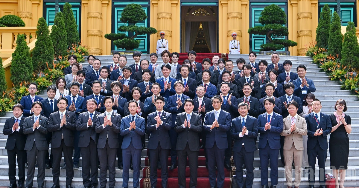 [사진] 루옹 꾸엉 대통령, 일본 자유민주당 청년위원회 대표단 접견