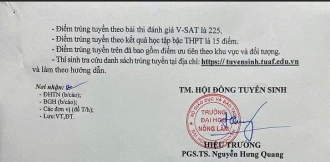 Trường đại học Nông Lâm, ĐH Thái Nguyên: Gần 30 ngành cùng lấy điểm chuẩn 15
