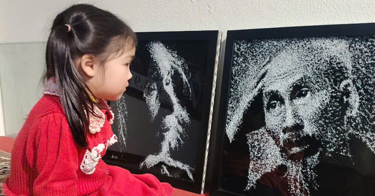 Artista realiza retratos grabados en vidrio del tío Ho y los secretarios generales
