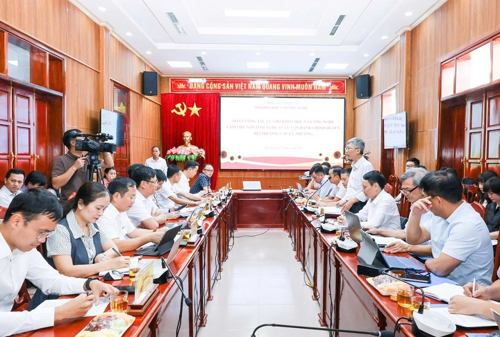 Đoàn công tác Bộ KH&CN làm việc với tỉnh Nghệ An về vận hành chính quyền địa phương cấp xã, phường - Ảnh 1.