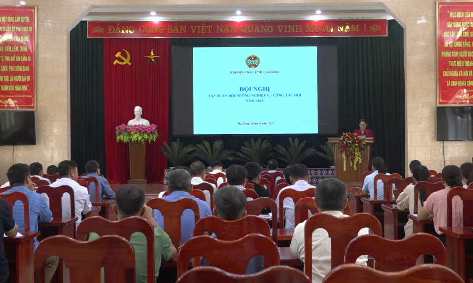 Training on Farmers' Association work for nearly 100 full-time staff - Cao Bang Electronic Newspaper