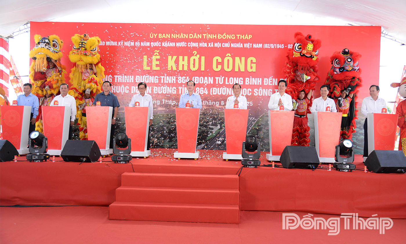 Đồng Tháp: Khởi công công trình đường tỉnh 864 đoạn từ Long Bình đến Đèn Đỏ