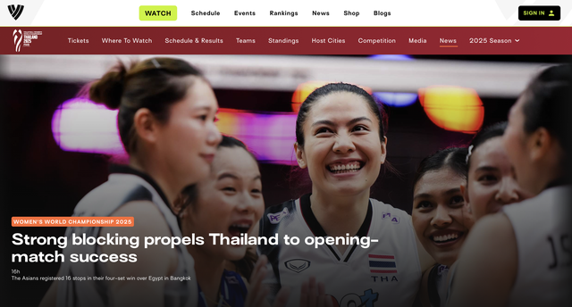 Ra quân thắng lợi ở giải bóng chuyền thế giới, Thái Lan được FIVB khen ngợi: ‘Rất ấn tượng’- Ảnh 1.