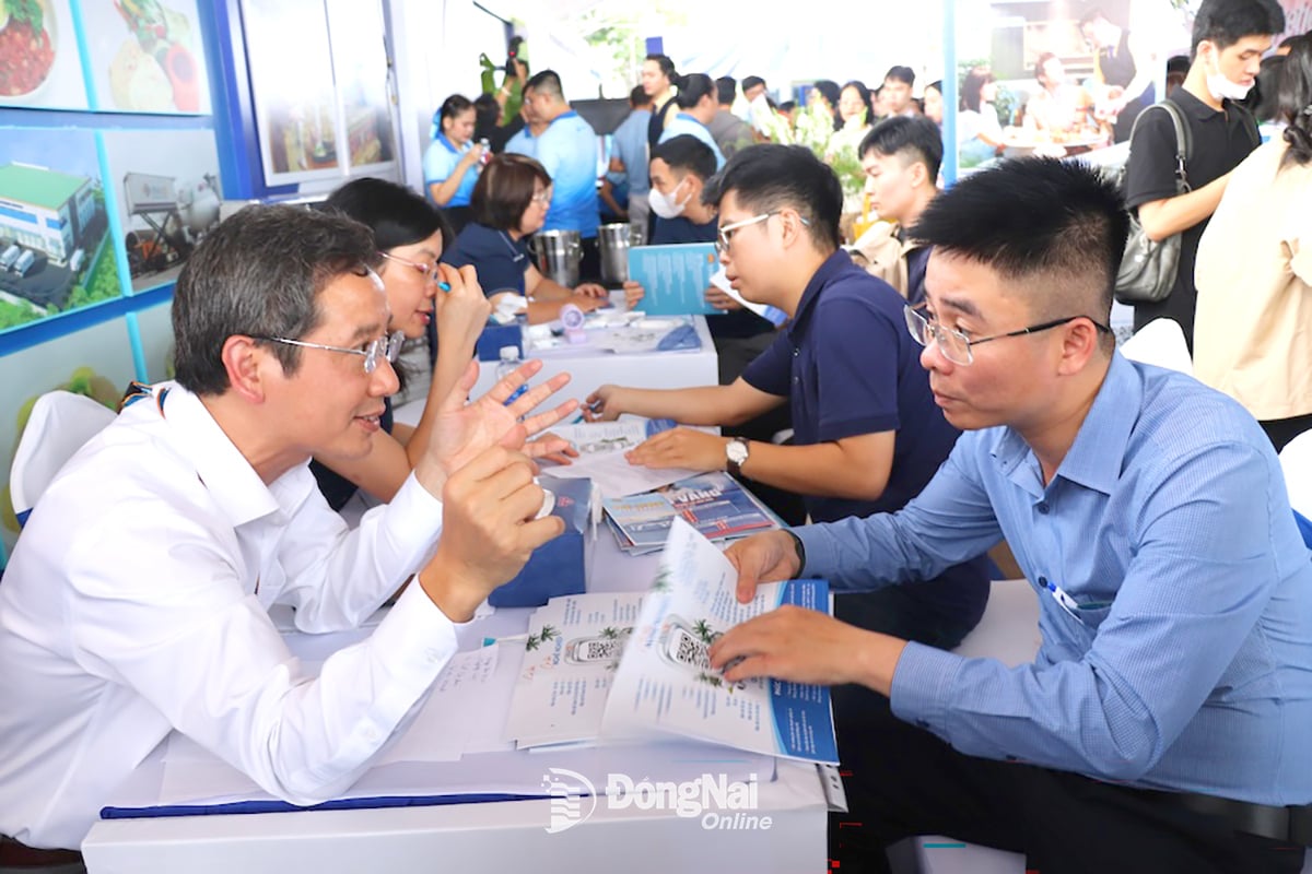 កម្មករ​ចូលរួម​ការ​ជ្រើសរើស​ការងារ​នៅ​ព្រលាន​យន្តហោះ​អន្តរជាតិ Long Thanh Job Fair។ រូបថត៖ Yen Hoa