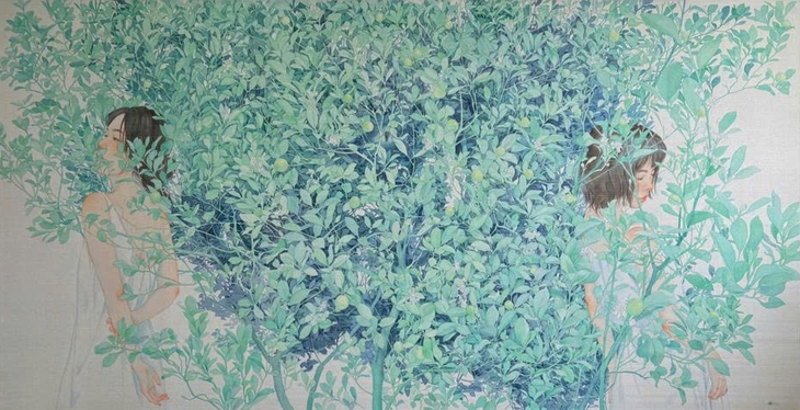 tranh lụa - Ảnh 1.