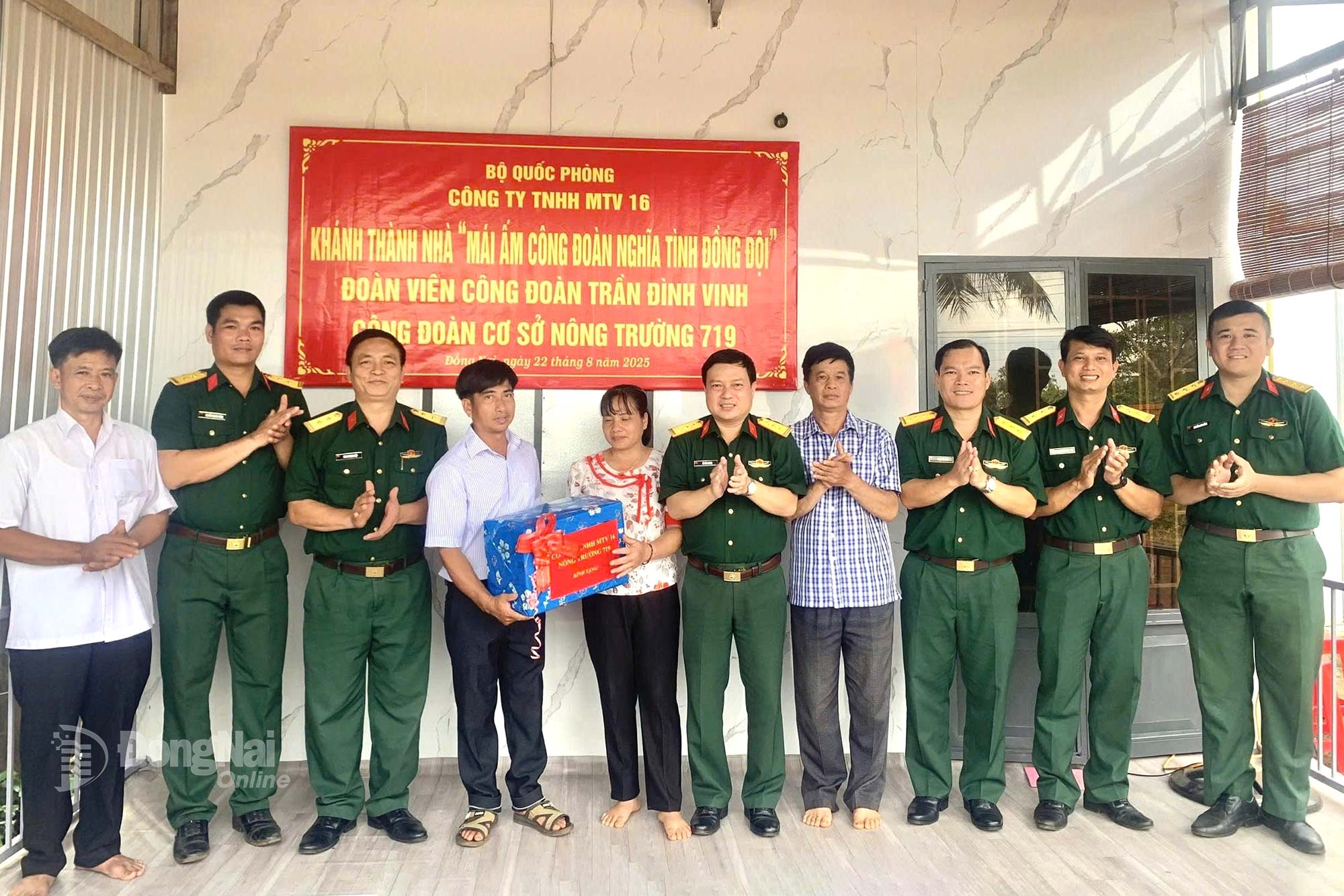 Regiment 719 presented 10 comrade houses and union shelters