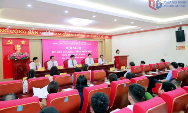 An Sinh, Binh Khe, Dong Trieu, Hoang Que, Mao Khe 와드는 협력 프로그램에 서명했습니다.