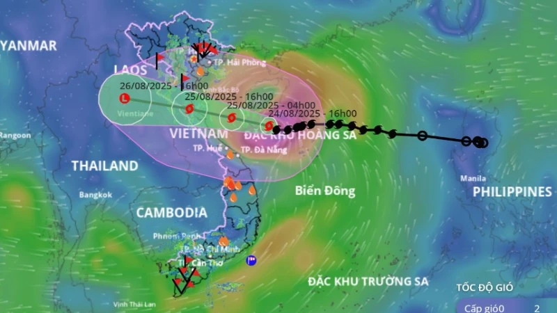 ព្យុះ​ទី​៥​បន្ត​ពង្រឹង​ដល់​កម្រិត​១៤ បោកបក់​ដល់​កម្រិត​១៧ ចម្ងាយ​៣៦០​គីឡូម៉ែត្រ​ពី​ខេត្ត Quang Tri