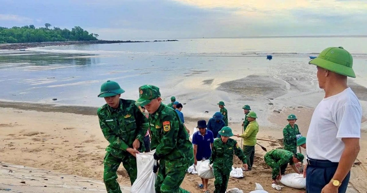 La Guardia Fronteriza de Nghe An responde con urgencia a la tormenta número 5