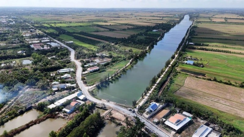 អាងស្តុកទឹកសាប Kenh Lap ខេត្ត Vinh Long។ (រូបថត៖ HOANG TRUNG)