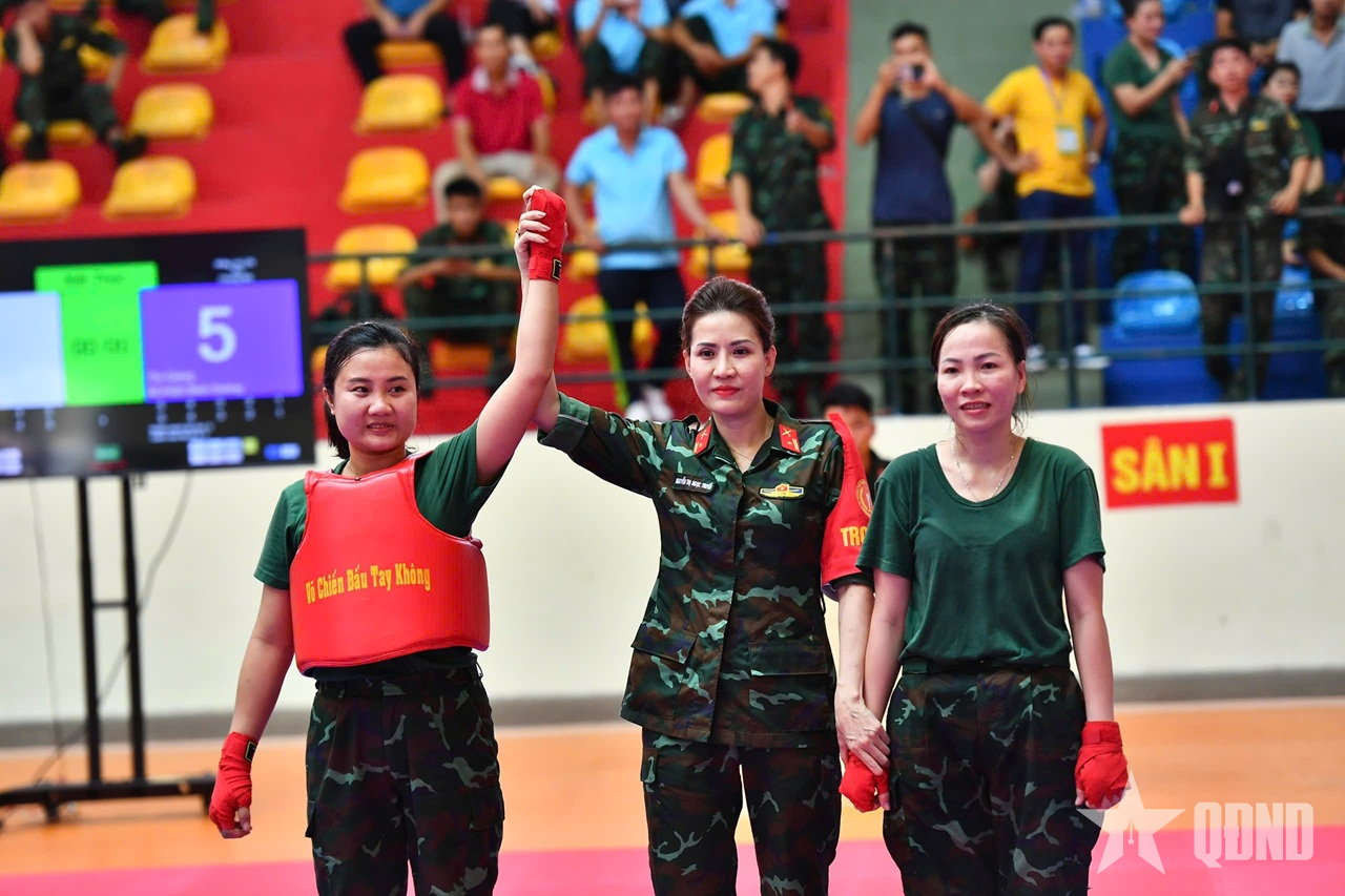 Young female soldier dedicated, brave and successful