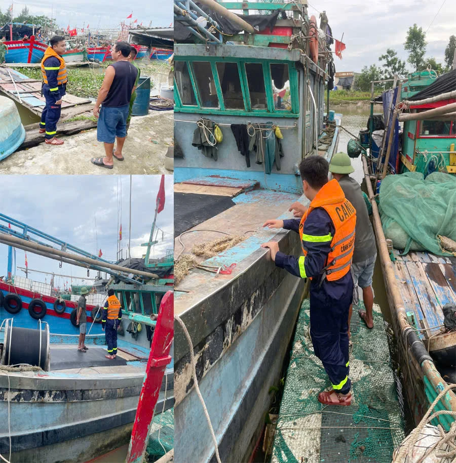 Công an Thanh Hóa bám sát cơ sở cùng Nhân dân chống bão số 5