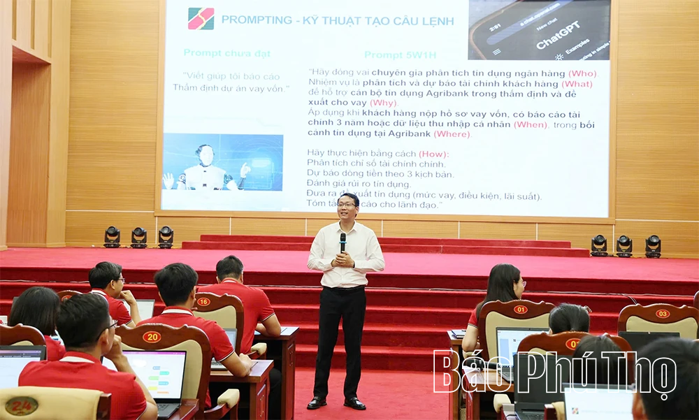 សាខា Agribank Phu Tho ធ្វើអោយប្រសើរឡើងនូវសមត្ថភាពកម្មវិធី AI
