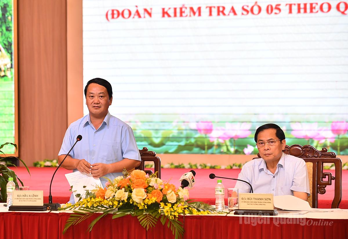 Provincial Party Secretary Hau A Lenh spoke at the meeting.