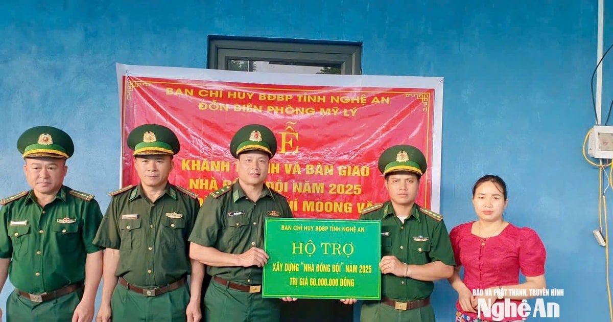 My Ly Border Guard Station inaugurated and handed over 3 comrades' houses