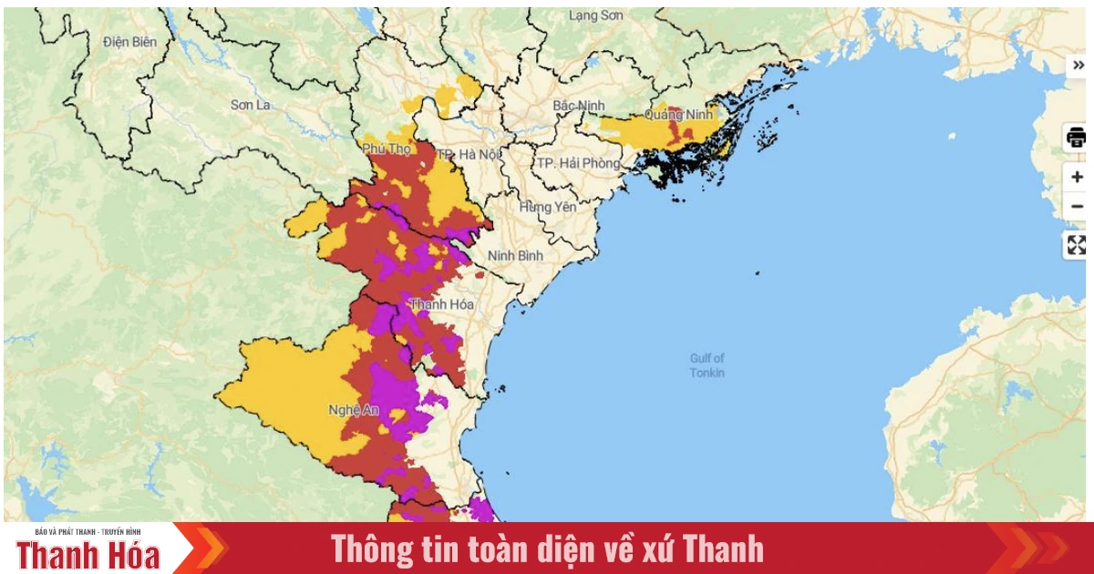 Warnungen vor Sturzfluten und Erdrutschen in vielen Orten der Provinz Thanh Hoa
