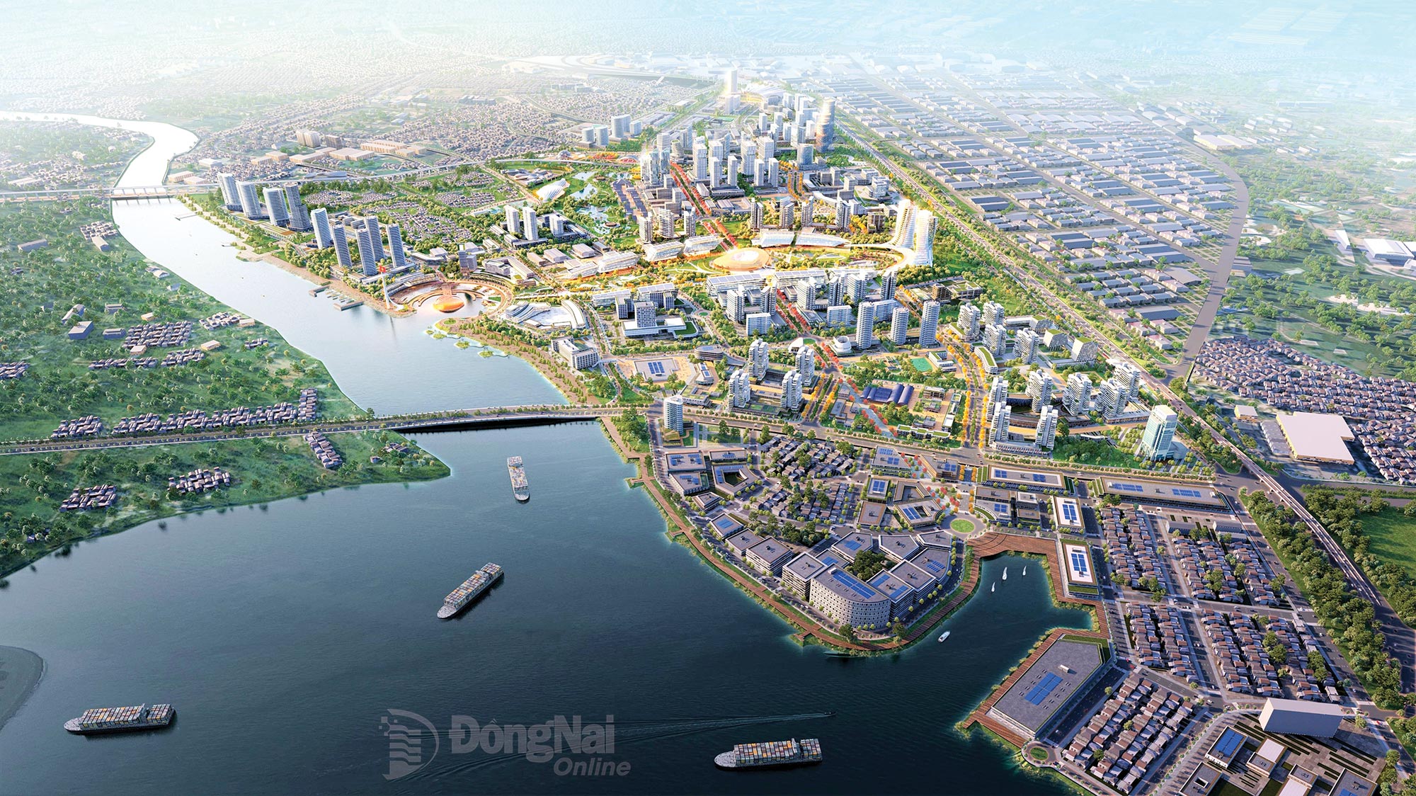 The plan won first prize in the Competition for Planning Ideas to Convert the Function of Bien Hoa 1 Industrial Park into an Urban - Commercial - Service Area.