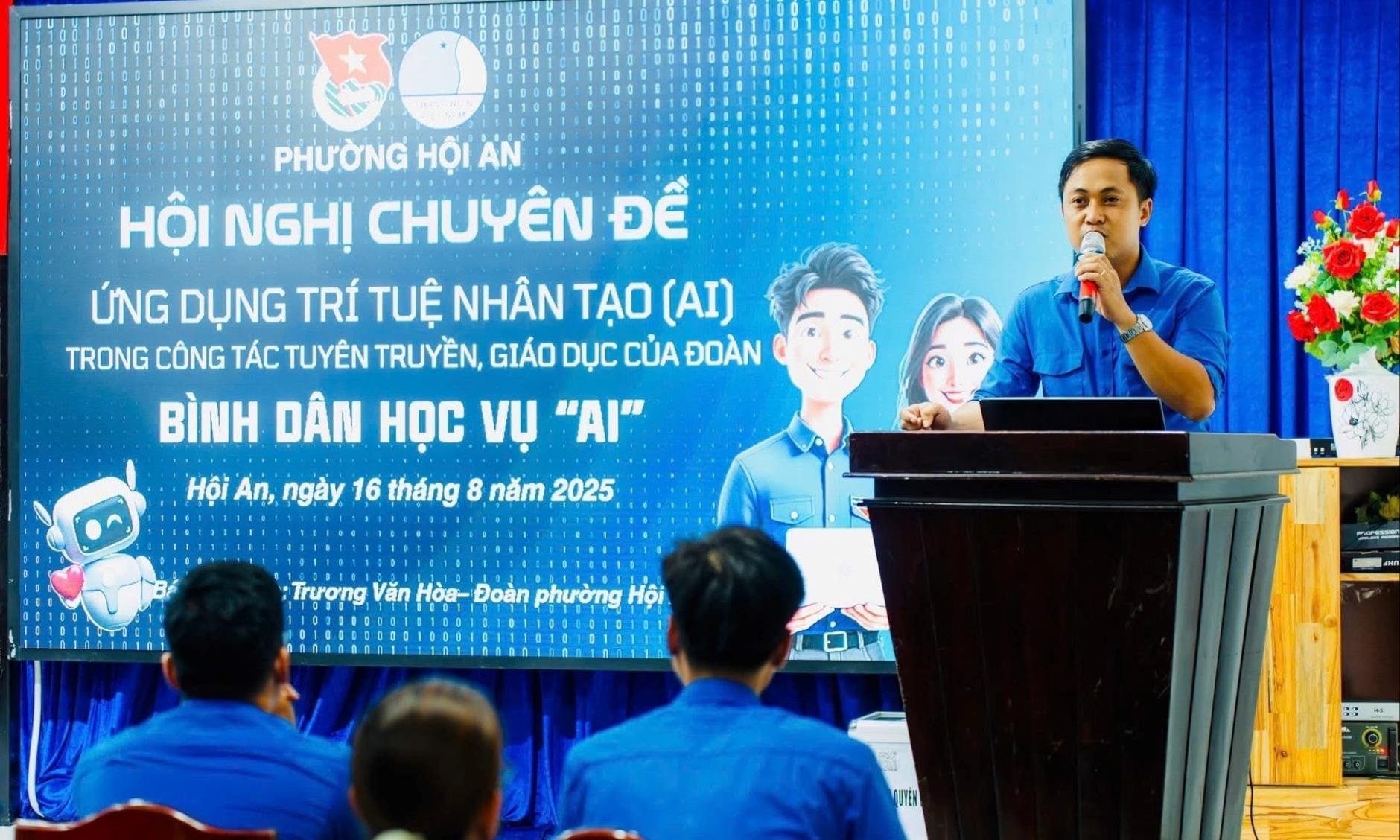 Der Jugendverband führt aktiv Schulungen zur Anwendung künstlicher Intelligenz in der Jugendverbandsarbeit durch. Foto: THAI CUONG