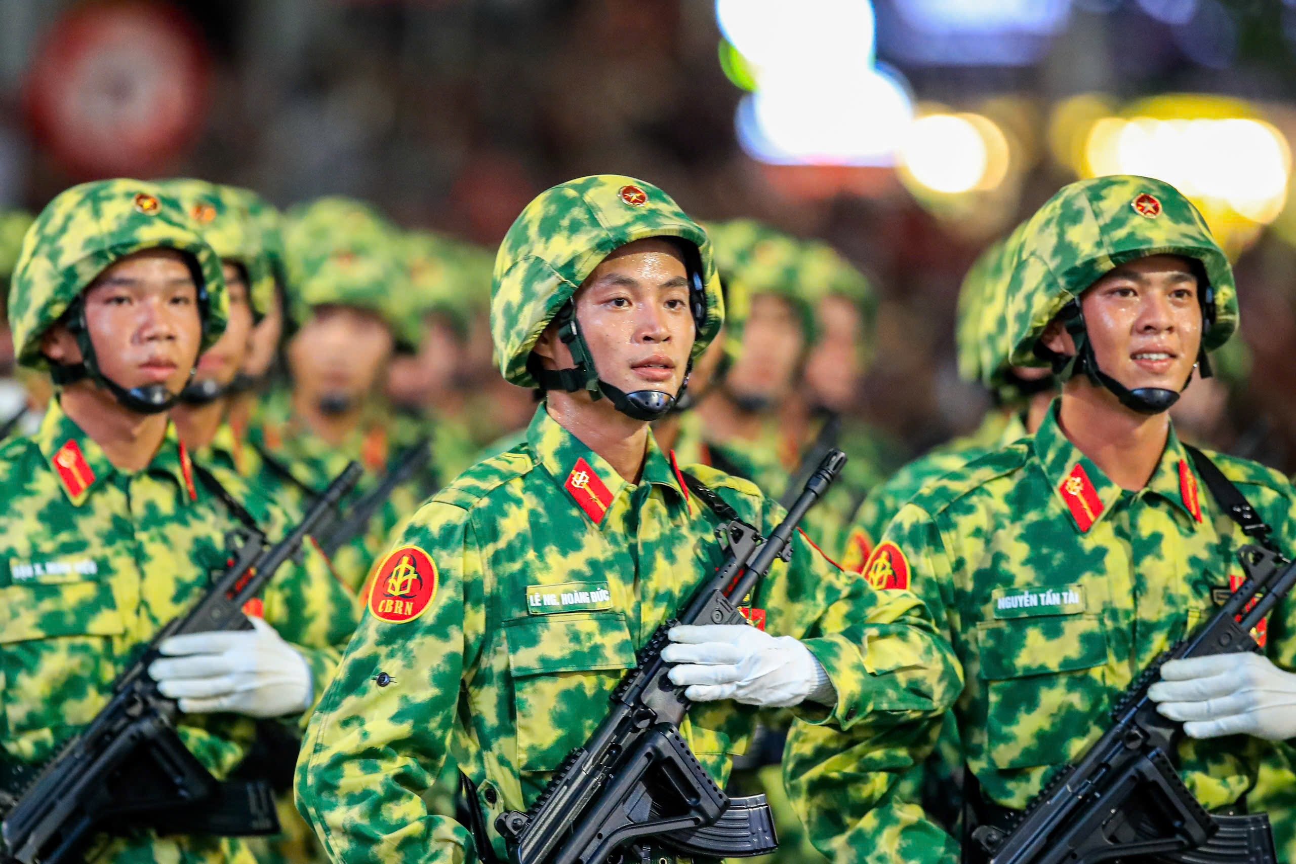 The beauty of soldiers in the parade and training parade