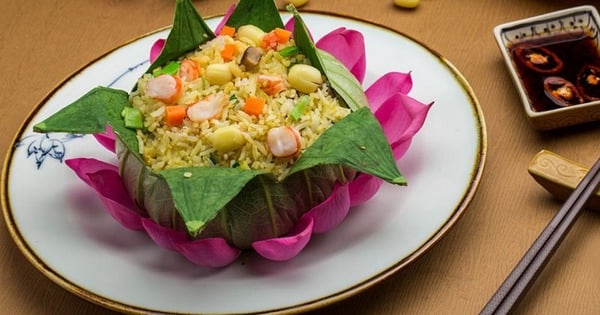 So bereiten Sie köstlichen gedämpften vegetarischen Reis mit Lotusblättern für den Vu Lan-Feiertag zu