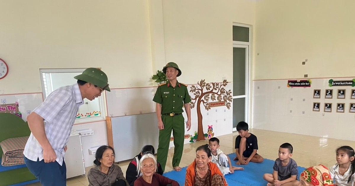 เทศบาลเมืองกวี๋ญฟูอพยพประชาชน 1,705 คน ไปยังศูนย์พักพิงที่ปลอดภัยก่อนพายุลูกที่ 5