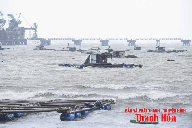 តំបន់សមុទ្រ Thanh Hoa ចាប់ផ្តើមមានភ្លៀងធ្លាក់ខ្លាំង និងខ្យល់បក់ខ្លាំង មុនពេលព្យុះទី 5 បោកបក់មកលើដី
