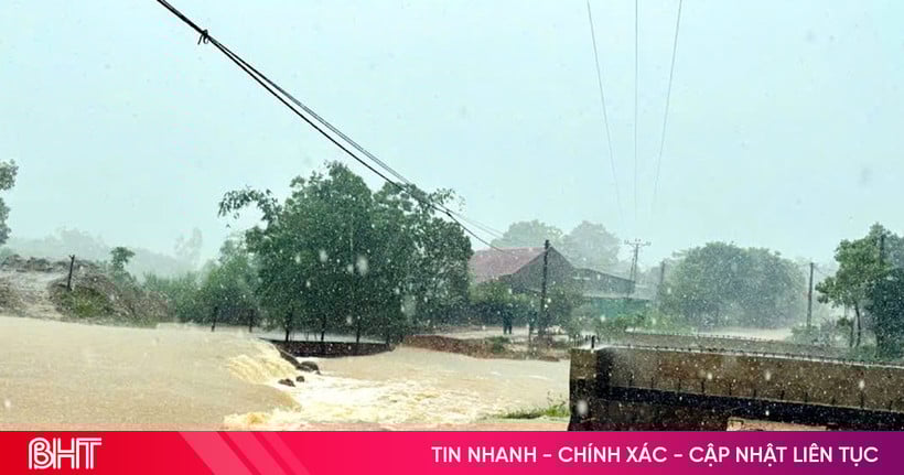 Storm No. 5 causes heavy rain, Ky Thuong commune is partially isolated