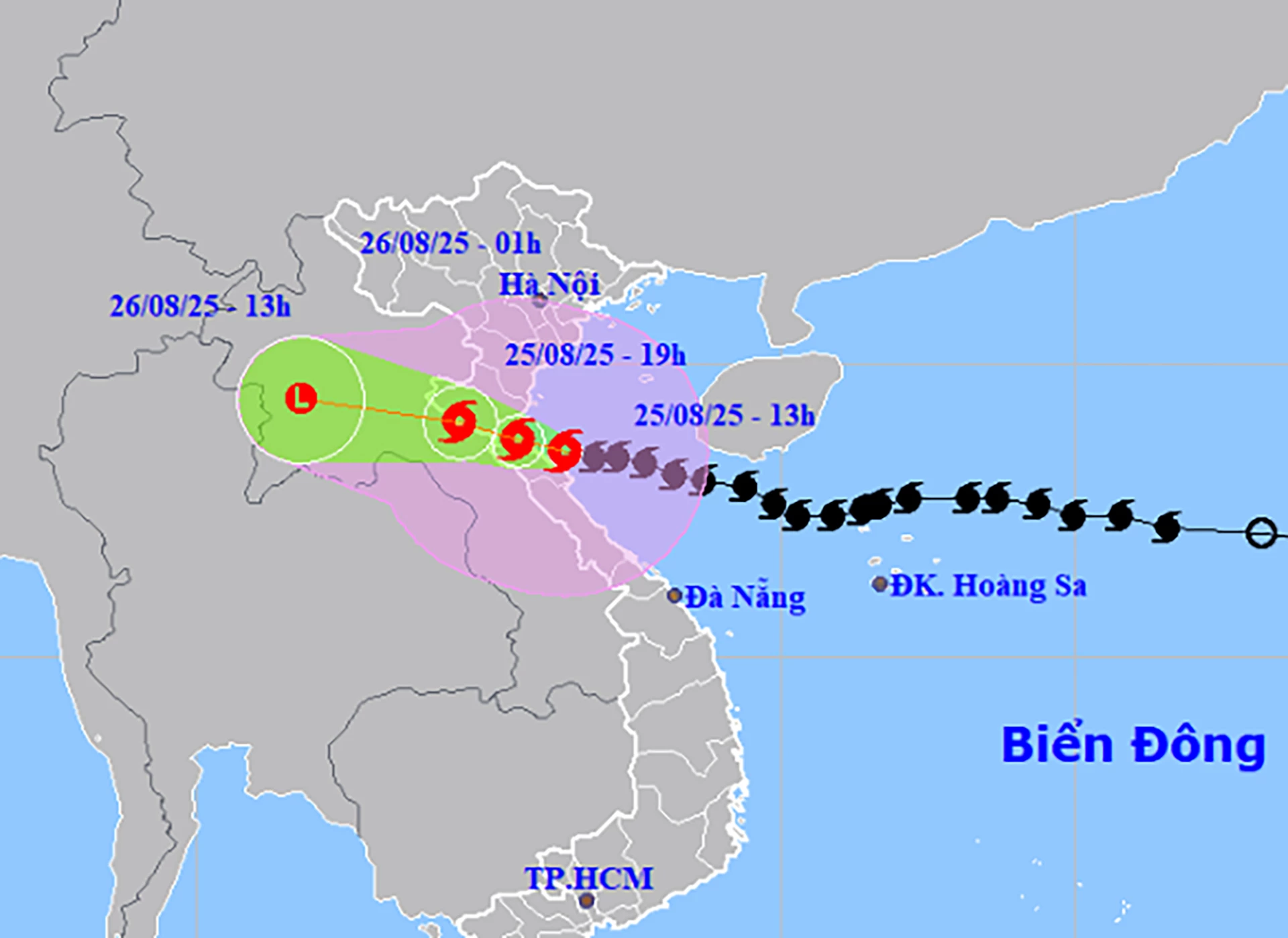 Storm No. 5 on the coast of Nghe An - Ha Tinh, Khanh Hoa sea area has wind gusts of level 7