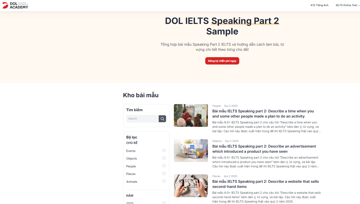 DOL Academy와 함께 IELTS Speaking Part 1 및 IELTS Speaking Part 2를 효과적으로 정복하세요