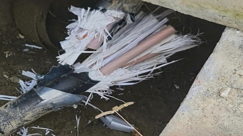 The scene of an electric cable theft in Cam Duong ward, Lao Cai.