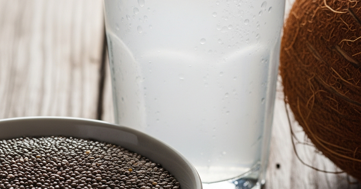 Graines de chia trempées dans l'eau de coco : des bienfaits inattendus en buvant le matin